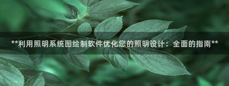 千亿国际平台是什么:**利用照明系统图绘制软件优化您的照明设计:全面的指南**